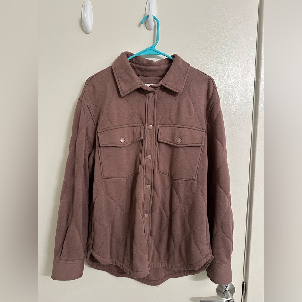 Abercrombie & Fitch Quilted Shirt Jacket